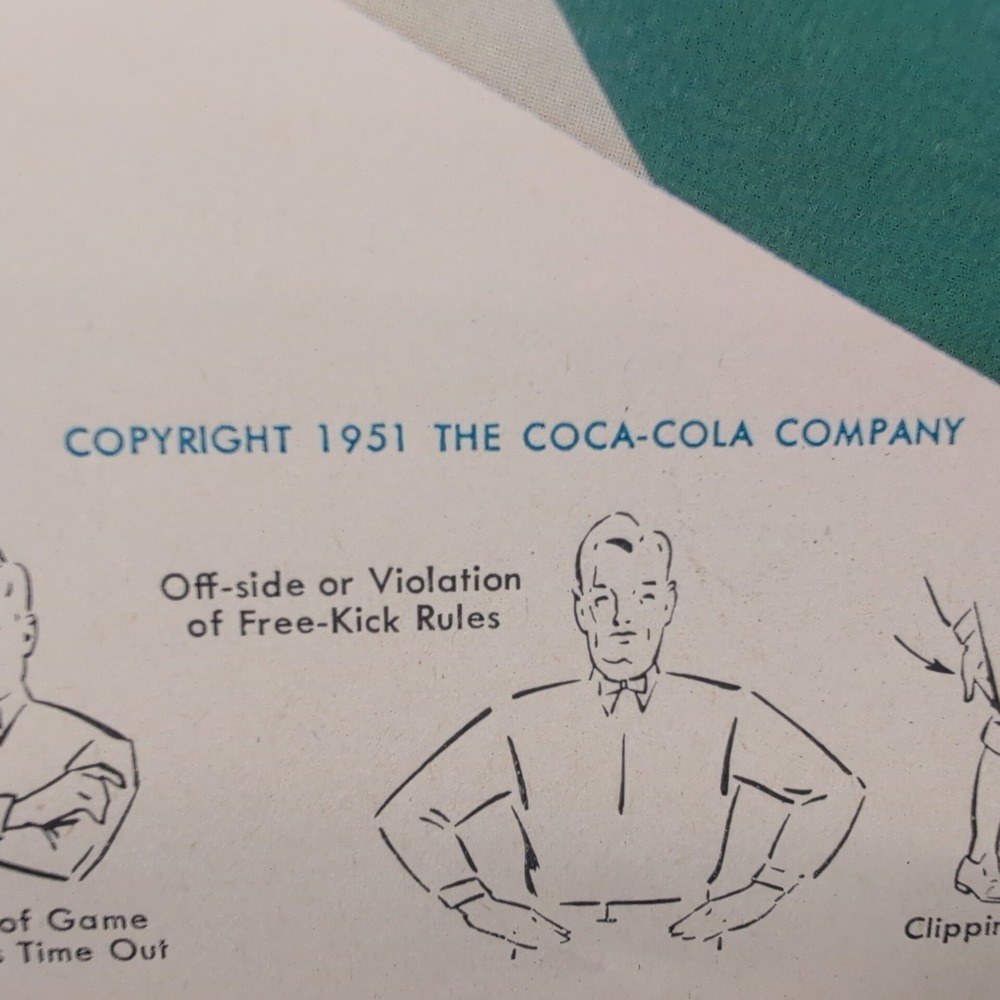 1951 Vintage Coca Cola Football Game‎ Blank High School Program 16" x 11" - Picture 2 of 3
